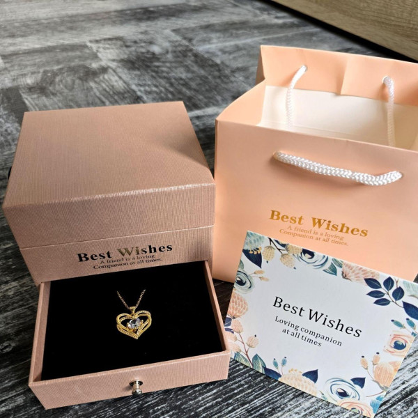 Подарочный набор роз из мыла Best Wishes Нiart Love, 9 штук в розовой коробке с кулоном Сердце