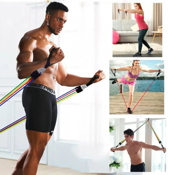 Комплект для фитнеса Training Pro с 5 уровнями сопротивления и чехлом для домашних тренировок