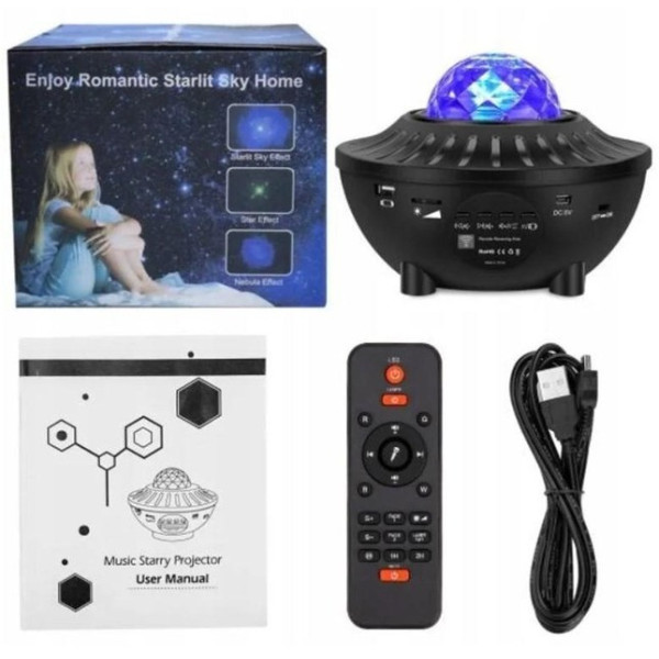 Звездный проектор Falcon Star LED Night Lamp с динамиком Bluetooth, пультом и 21 режимом света