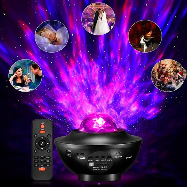 Звездный проектор Falcon Star LED Night Lamp с динамиком Bluetooth, пультом и 21 режимом света