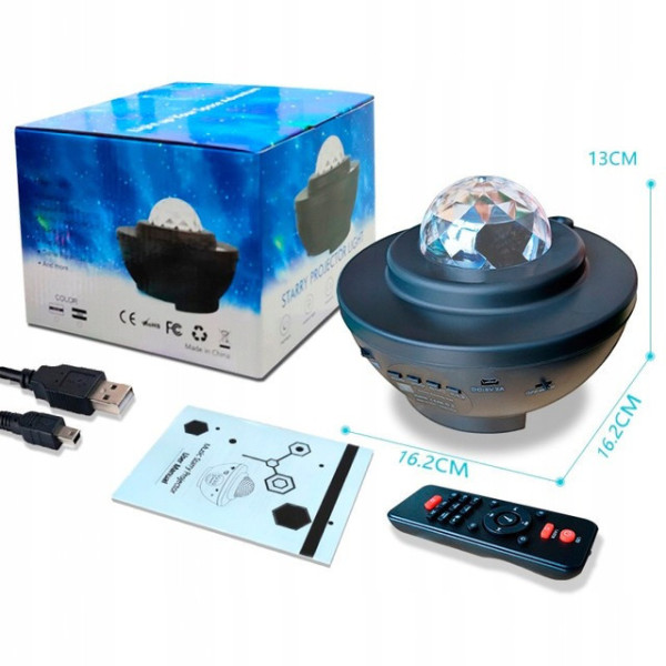 Звездный проектор Falcon Star LED Night Lamp с динамиком Bluetooth, пультом и 21 режимом света