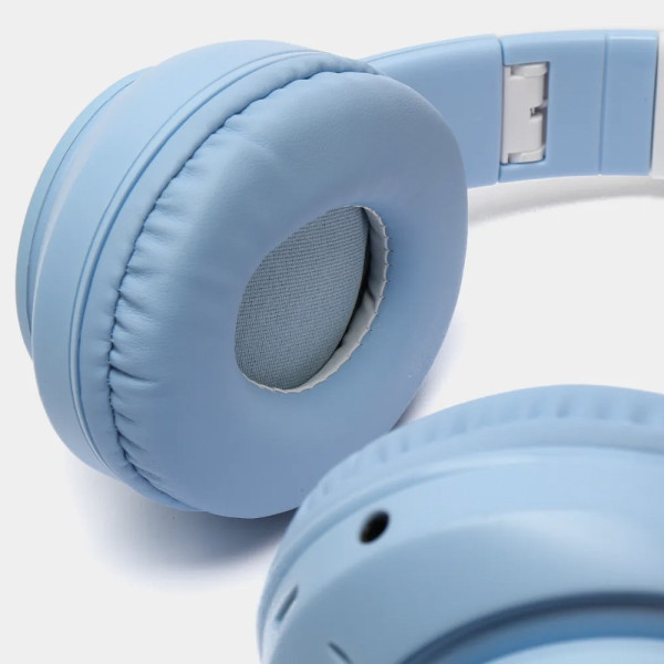 Детские наушники STN-28 PRO с ушками и LED-подсветкой Bluetooth 5.3 складные microSD