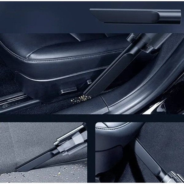Портативний акумуляторний автомобільний пилосос Vacuum Cleaner 9997 із 6 насадками та HEPA фільтром
