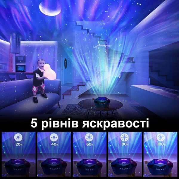 Проектор звездного неба Dream Aurora Star Lights, черный, ночник для детской