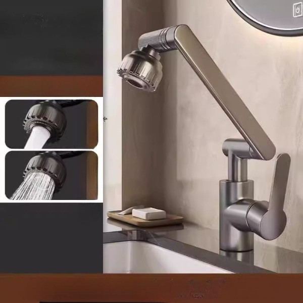 Смеситель универсальный для кухни/умывальника, поворот 360°, два режима подачи воды