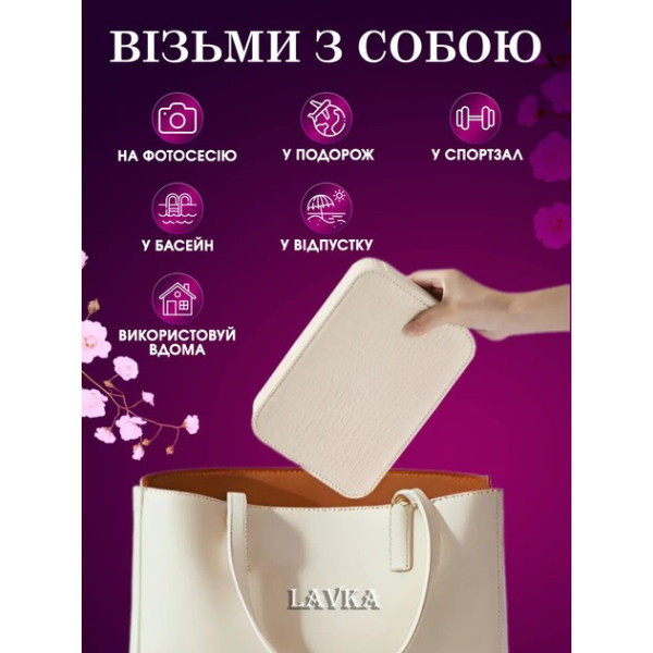 Дорожная косметичка-чемодан с LED-подсветкой, 3 режима света, аккумулятор 1200 мАч