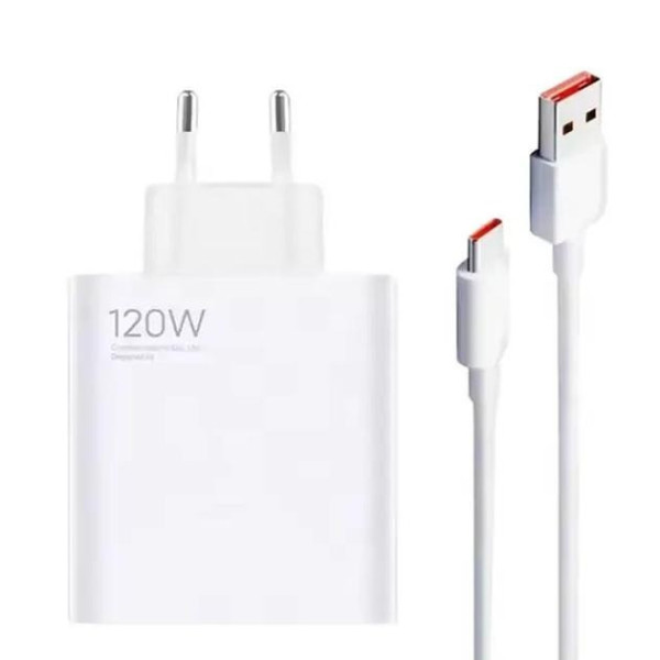 Сетевое зарядное устройство 120W, USB Type-A, поддержка QC 3.0, кабель в комплекте