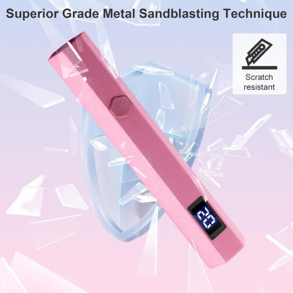 USB УФ-лампа-фонарик для сушки ногтей, аккумуляторная, 3W, с таймером и дисплеем