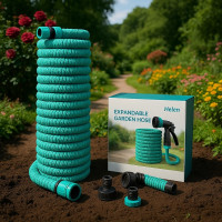 Расширяемый поливочный шланг EXPANDABLE GARDEN HOSE K-100FT 30 м, с пульверизатором