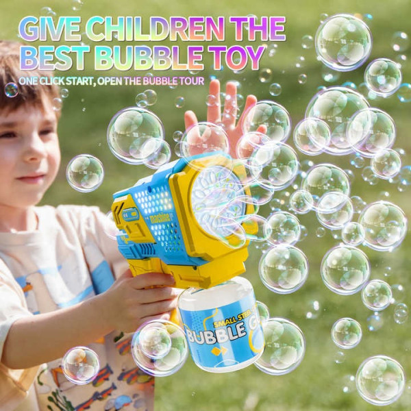 Пистолет Bubble Gun P162 для мыльных пузырей с подсветкой, музыкой и автоматическим запуском