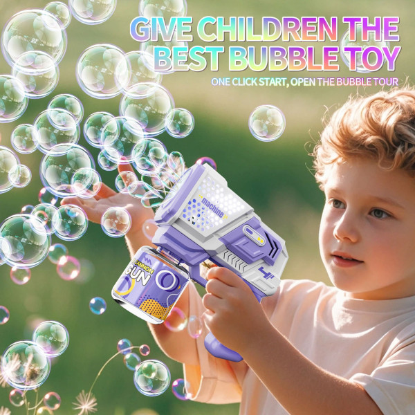Пистолет Bubble Gun P162 для мыльных пузырей с подсветкой, музыкой и автоматическим запуском