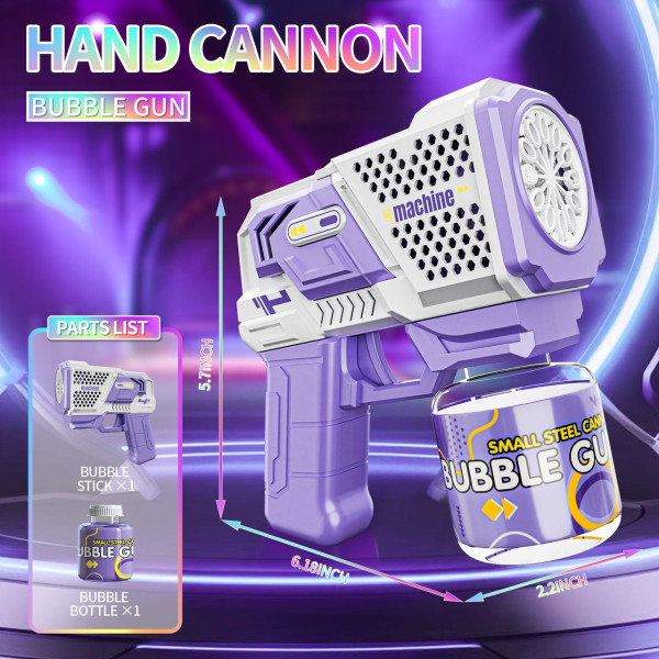 Пистолет Bubble Gun P162 для мыльных пузырей с подсветкой, музыкой и автоматическим запуском