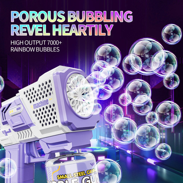 Пистолет Bubble Gun P162 для мыльных пузырей с подсветкой, музыкой и автоматическим запуском