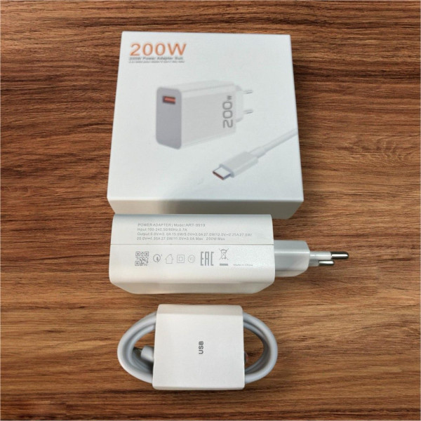 USB адаптер с кабелем USB-C 200W, зарядка для всех устройств