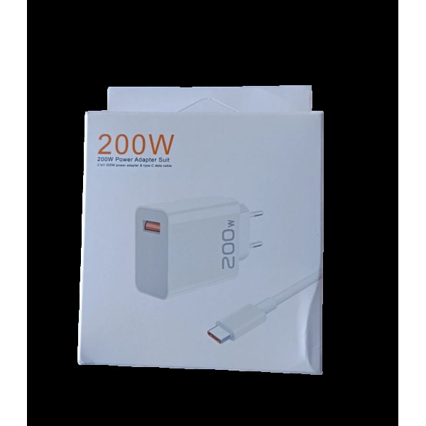 USB адаптер с кабелем USB-C 200W, зарядка для всех устройств