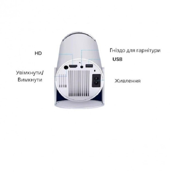 Смарт-проектор Android 11, Wi-Fi/Bluetooth, LED, 100", 1080p, HDMI/USB