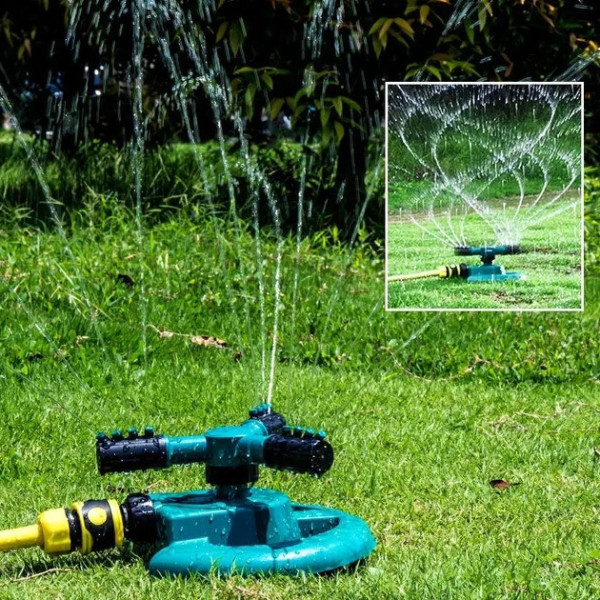 Автоматическая система полива Lawn Sprinkler 360°, регулировка форсунок, для газона