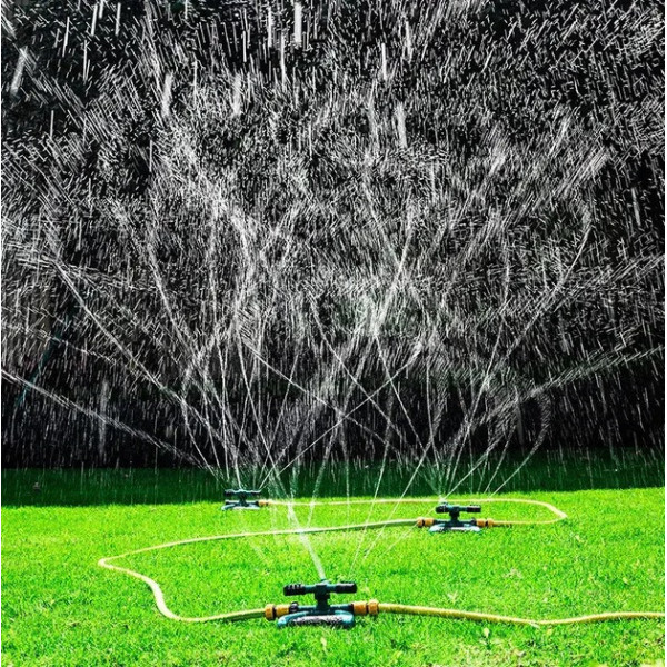 Автоматическая система полива Lawn Sprinkler 360°, регулировка форсунок, для газона