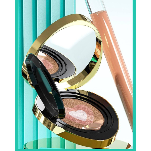 Трехцветный тональный кушон Drawshe Emerald Crystal Glow, сменный блок, увлажнение, 24 г