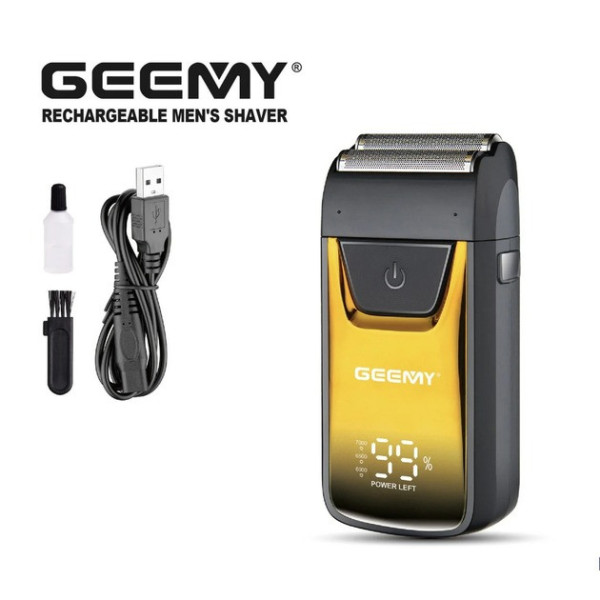 Электробритва Geemy GM-9012 аккумуляторная шейвер с дисплеем для сухого бритья сеточная система
