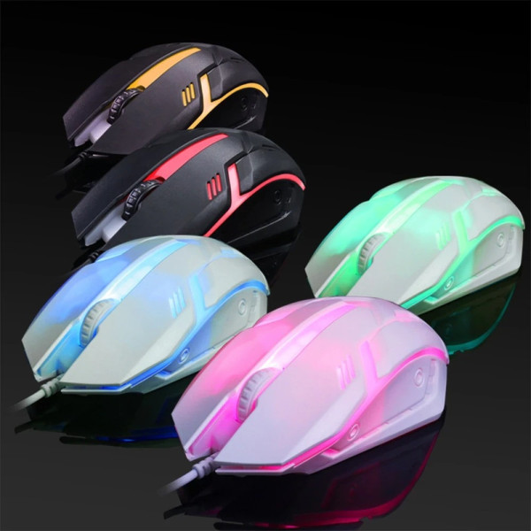 Игровая проводная мышка X3 с LED-подсветкой 1200 DPI USB черная