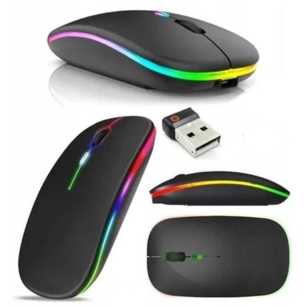 Бездротова миша PM1 Bluetooth USB з підсвіткою, 2.4 ГГц, безшумна, ПК/ноутбук