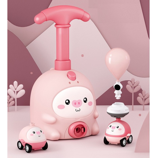Аэромобиль Balloon Inertia Car D8811 с запуском на воздушных шариках, набор машинок для гонок