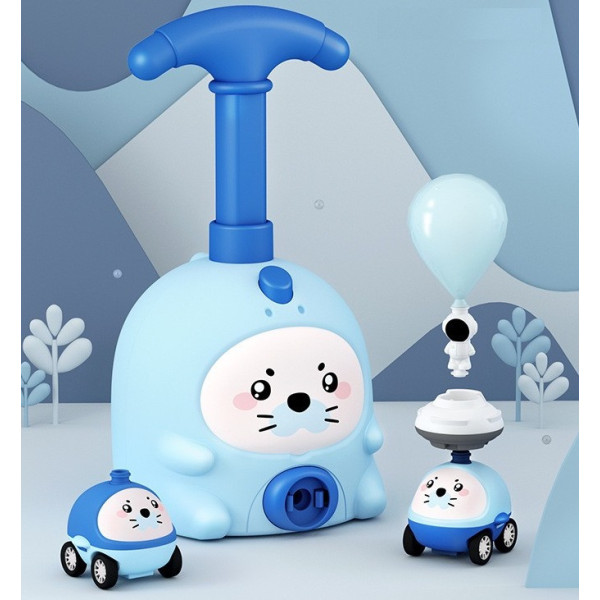 Аэромобиль Balloon Inertia Car D8811 с запуском на воздушных шариках, набор машинок для гонок