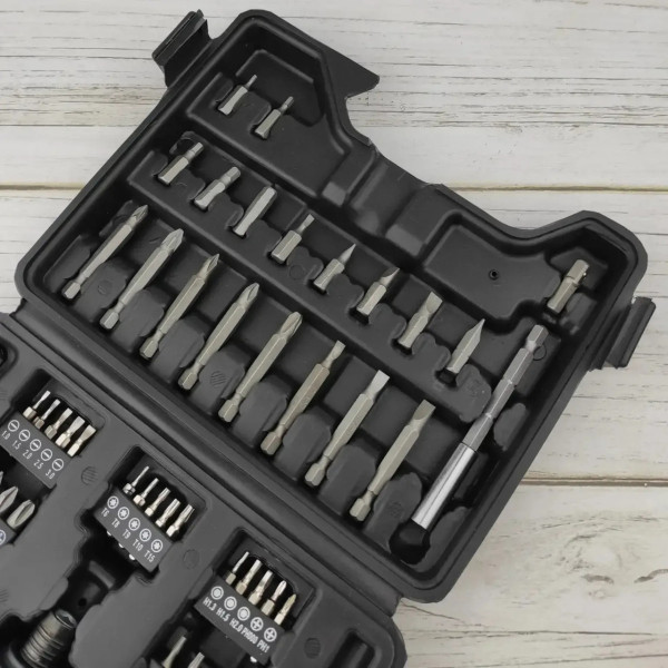 Універсальний набір викруток і біт із тріскачкою та головками в кейсі інструмент для дому авто та електроніки