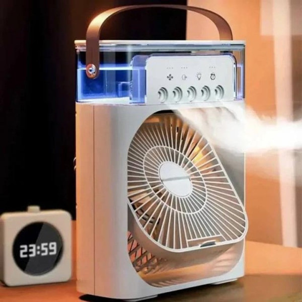 Мини кондиционер-увлажнитель AIR COOLER FAN 4-в-1, резервуар 600 мл, LED подсветка