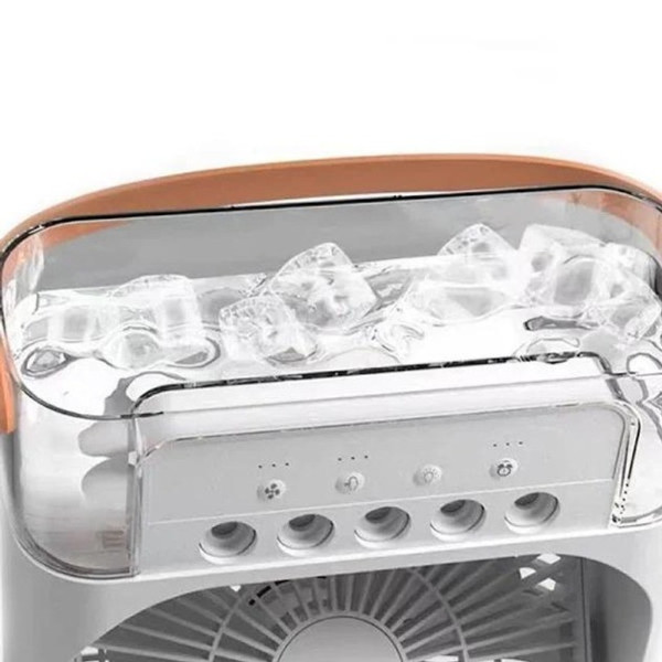 Мини кондиционер-увлажнитель AIR COOLER FAN 4-в-1, резервуар 600 мл, LED подсветка