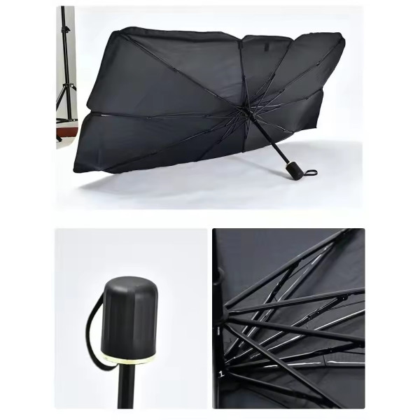 Солнцезащитный автозонт Car Umbrella 140×78 см, черный, складной