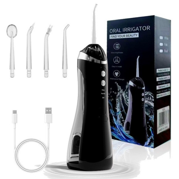 Портативний іригатор A6s, акумуляторний, 4 насадки, USB заряджання