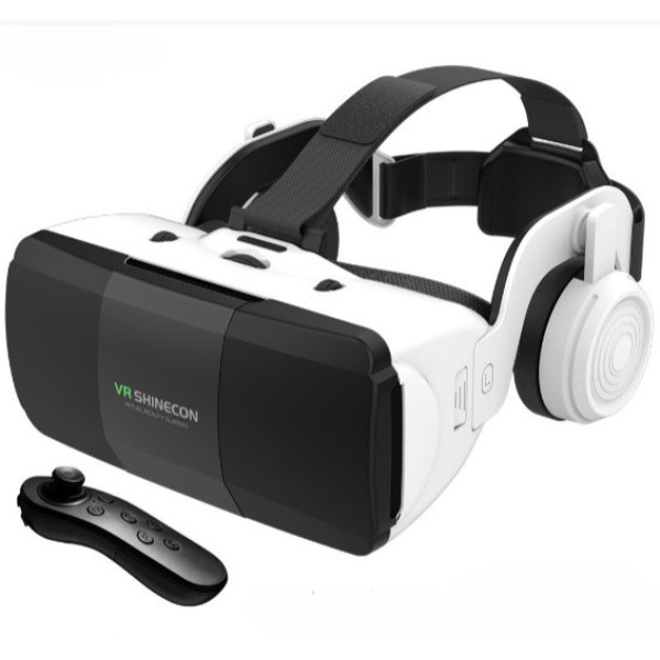 Очки виртуальной реальности Shinecon SC-G06ED+ 3D VR шлем с пультом и наушниками для смартфонов 4.7–7"