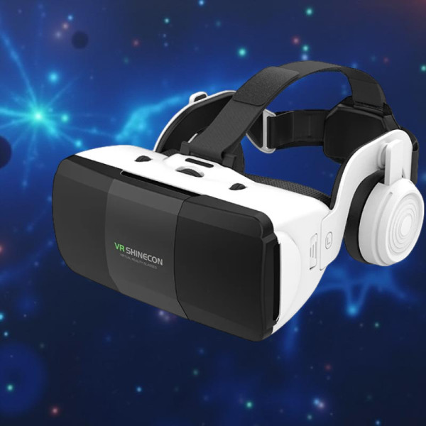 Очки виртуальной реальности Shinecon SC-G06ED+ 3D VR шлем с пультом и наушниками для смартфонов 4.7–7"