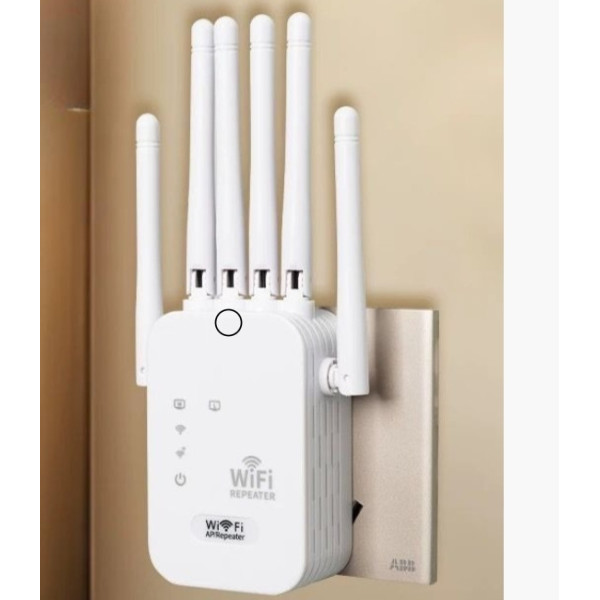 Двухдиапазонный Wi-Fi репитер 2.4/5 ГГц 1200 Мбит/с, 6 антенн, RJ45, режим повторителя