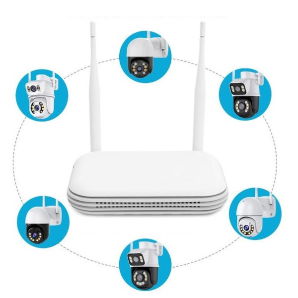 Wi-Fi відеореєстратор на 8 IP-камер ICSee/XMEye, NVR, HDMI, підтримка запису та віддаленого доступу