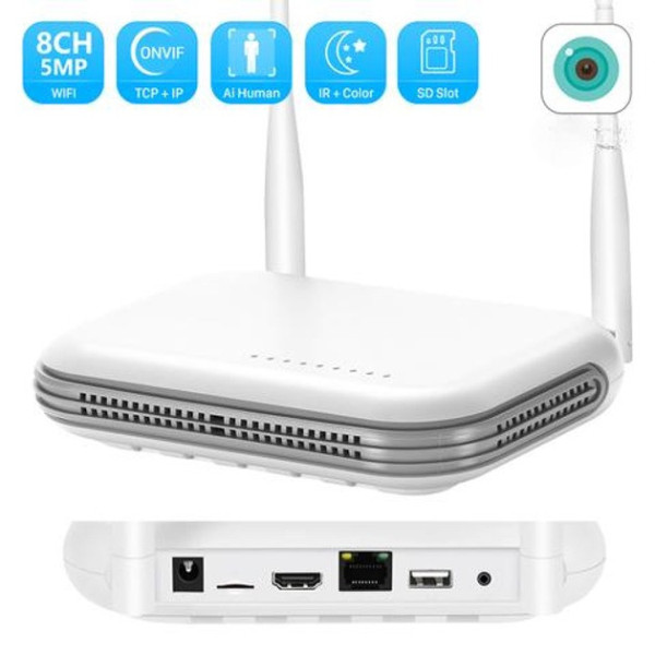 Wi-Fi відеореєстратор на 8 IP-камер ICSee/XMEye, NVR, HDMI, підтримка запису та віддаленого доступу