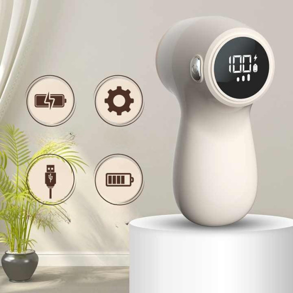Машинка от катышков JOYROOM JR-CY518, аккумуляторная, LED-дисплей, 6 лезвий, для одежды