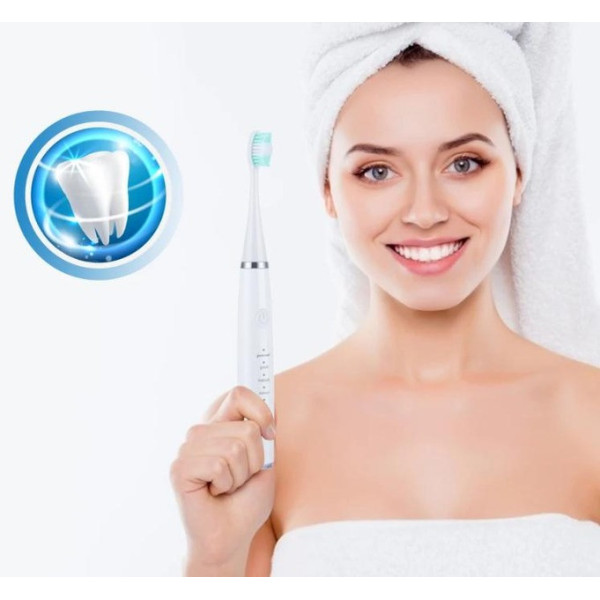 Ультразвуковая зубная щетка-скейлер 2в1 Electric Sonic Dental Scaler с зеркалом и насадками