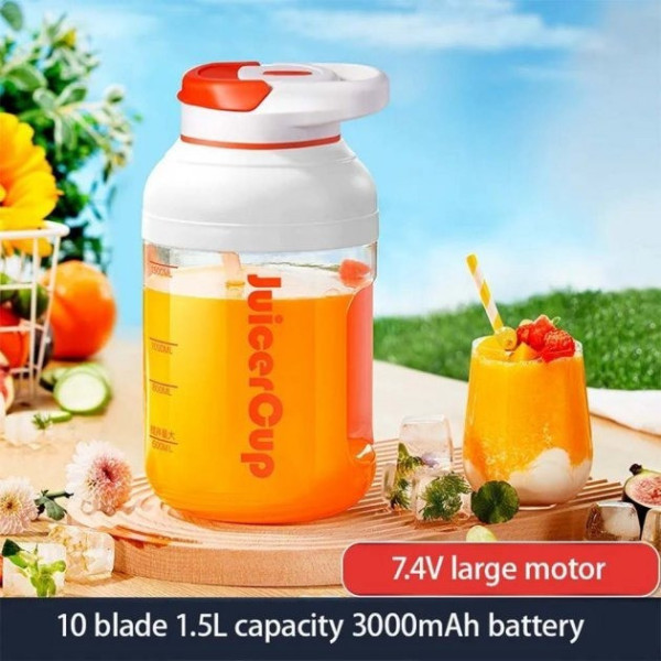 Портативний блендер Sunroz Juicer Cup 1500 мл, USB, бездротовий, для смузі