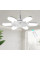 Лампа-вентилятор LED 60Вт 6U с патроном E27, пульт и 3 режима, белая