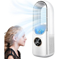 Безлопастной вентилятор Air Multiplier, увлажнение, подсветка, 6 скоростей, USB, белый