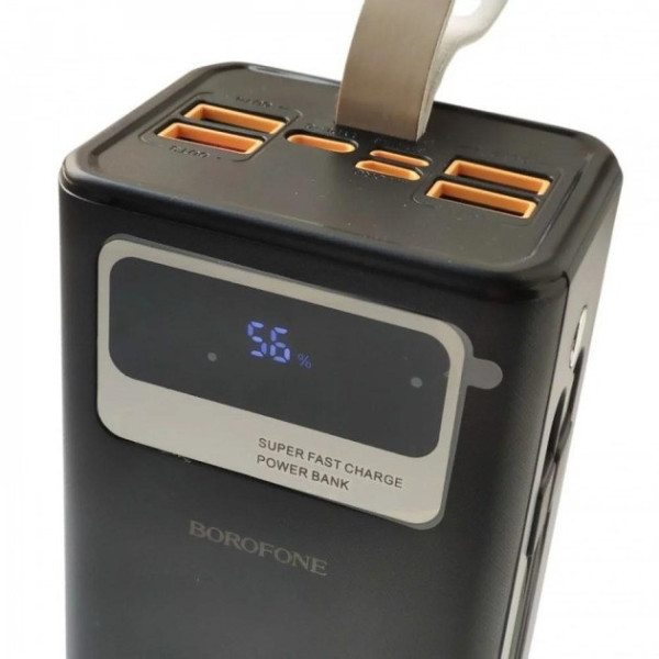 Сверхмощный портативный повербанк BOROFONE 40000mAh DBT-35A 4 USB Type-C Lightning LED