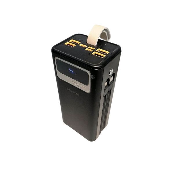 Сверхмощный портативный повербанк BOROFONE 40000mAh DBT-35A 4 USB Type-C Lightning LED