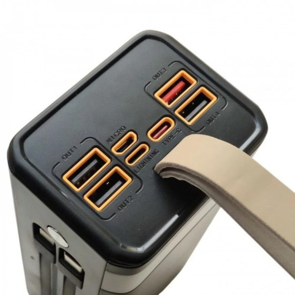 Сверхмощный портативный повербанк BOROFONE 40000mAh DBT-35A 4 USB Type-C Lightning LED