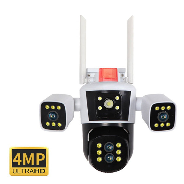 Відеокамера PTZ IP WiFi JE-190-1/2 12MP з нічним баченням та трьома об'єктивами