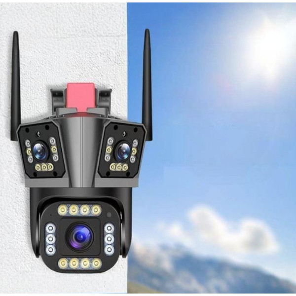 Уличная Wi-Fi камера HW-SM1-20S 12 МП с тремя независимыми объективами и PTZ управлением