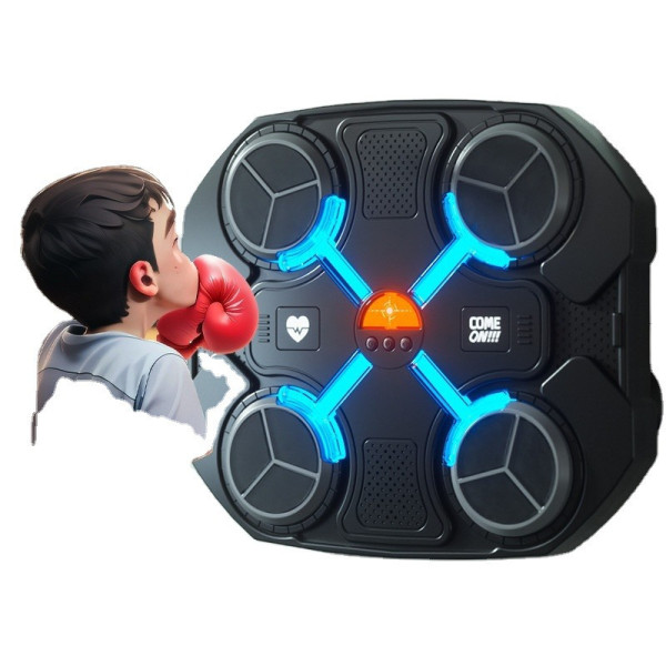 Боксерский тренажер с Bluetooth и RGB подсветкой, 32×27 см, черный