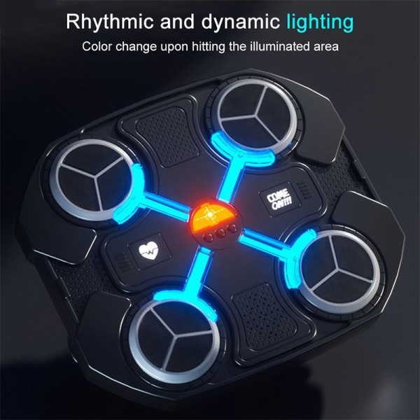 Боксерский тренажер с Bluetooth и RGB подсветкой, 32×27 см, черный